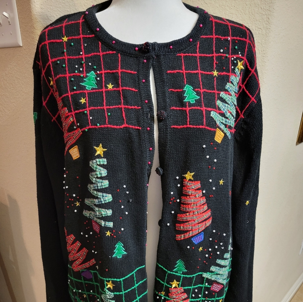 Women's long sleeve holiday sweater